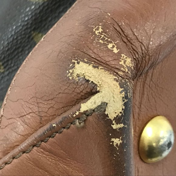 Louis Vuitton Vintage Monogram Large Weekend GM Tote Brown Canvas 1980's - Picture 10 of 11